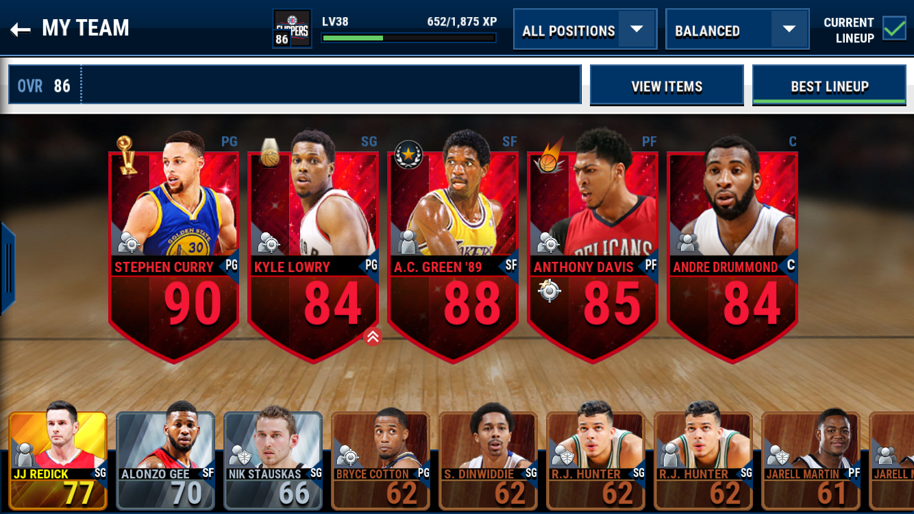 cant remove player from lineup nba live 19 mobile
